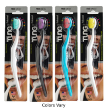 Load image into Gallery viewer, Four TUNG Advanced toothbrush packages with different colored toothbrushes on a white background.