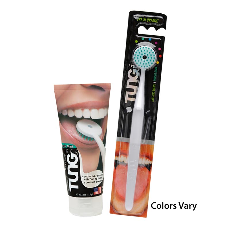 TUNG Brush & Gel - Starter Pack - Tongue Cleaner - (Brush Colors Vary)